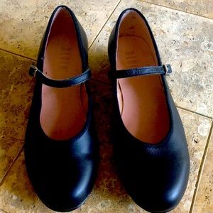 Bloch Black Leather MaryJane Dance Shoes Size 8 Womens block Heel